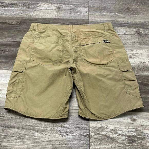 The North Face Tan Mens 36 Nylon Khaki Utility Cargo Hiking Gorpcore Shorts‎ - Picture 2 of 12